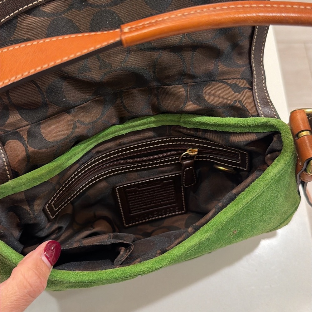 Coach Soho Green Suede Bag - Picture 6 of 9